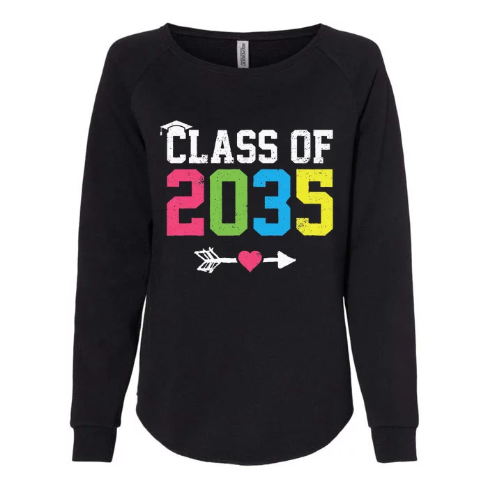 Class Of 2035 Grow With Me Graduation First Day Of School Womens California Wash Sweatshirt