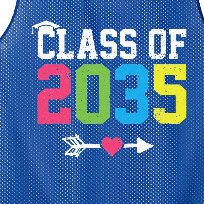 Class Of 2035 Grow With Me Graduation First Day Of School Mesh Reversible Basketball Jersey Tank