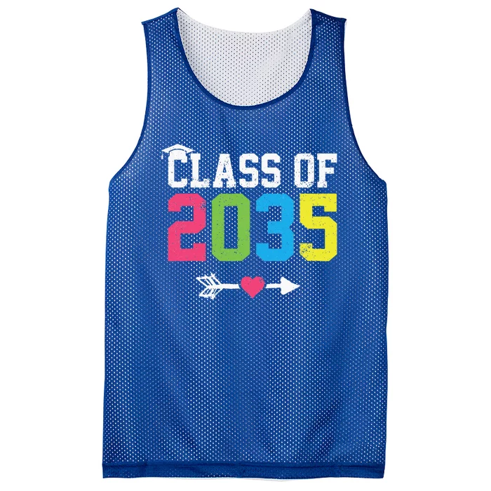 Class Of 2035 Grow With Me Graduation First Day Of School Mesh Reversible Basketball Jersey Tank