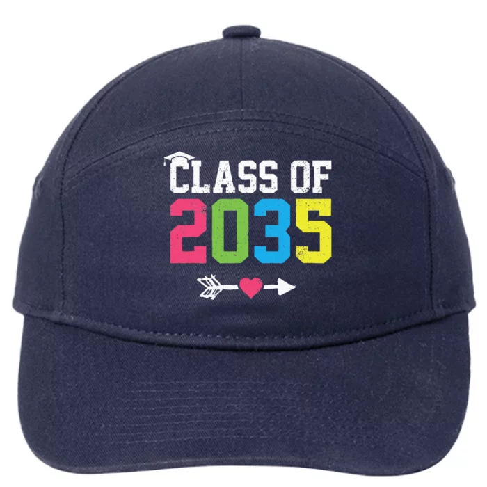 Class Of 2035 Grow With Me Graduation First Day Of School 7-Panel Snapback Hat