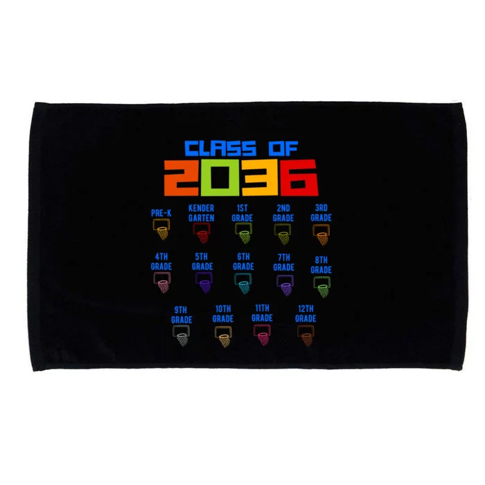 Class Of 2036 School Year Grow With Me K12 Basketball Microfiber Hand Towel