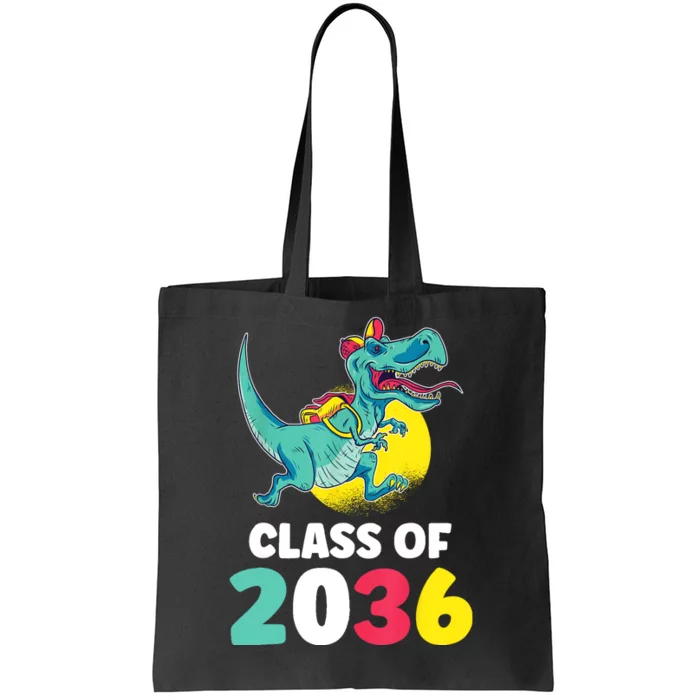 Class Of 2036 Back To School Kindergarten Trex Dinosaur Tote Bag