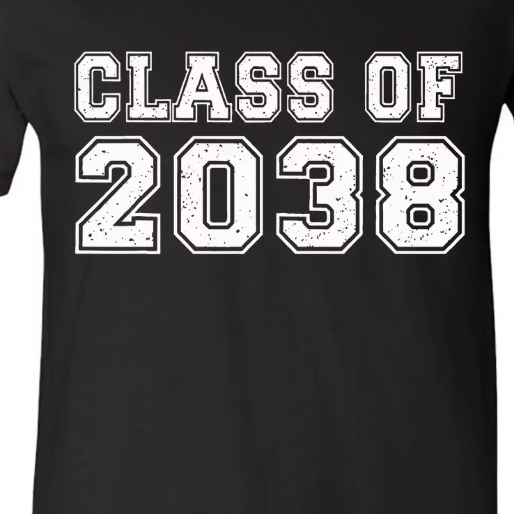 Class Of 2038 Grow With Me Graduates Kindergarten V-Neck T-Shirt