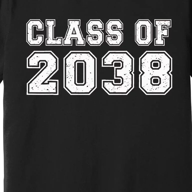 Class Of 2038 Grow With Me Graduates Kindergarten Premium T-Shirt