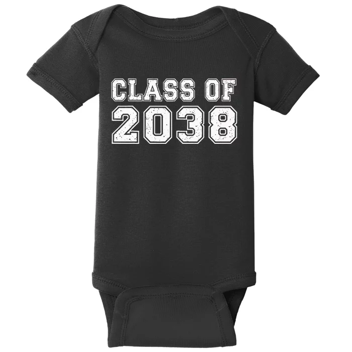 Class Of 2038 Grow With Me Graduates Kindergarten Baby Bodysuit