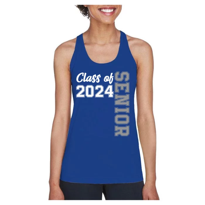 Class Of 2024 Senior 24 Meaningful Gift High School Graduation Party Gift Women's Racerback Tank