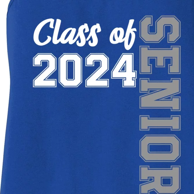 Class Of 2024 Senior 24 Meaningful Gift High School Graduation Party Gift Women's Racerback Tank