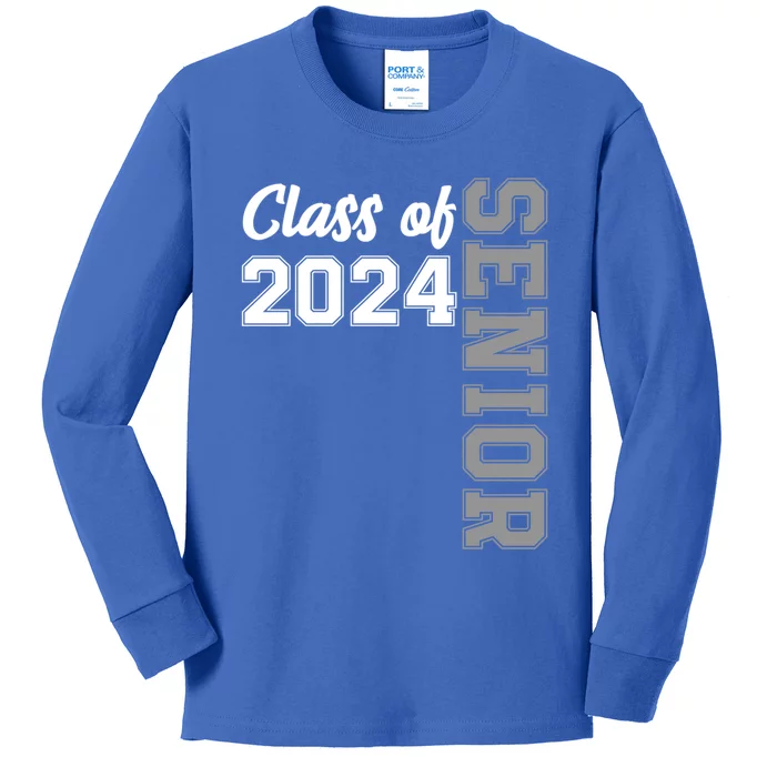 Class Of 2024 Senior 24 Meaningful Gift High School Graduation Party Gift Kids Long Sleeve Shirt