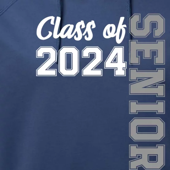 Class Of 2024 Senior 24 Meaningful Gift High School Graduation Party Gift Performance Fleece Hoodie