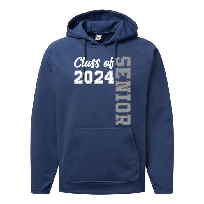 Class Of 2024 Senior 24 Meaningful Gift High School Graduation Party Gift Performance Fleece Hoodie