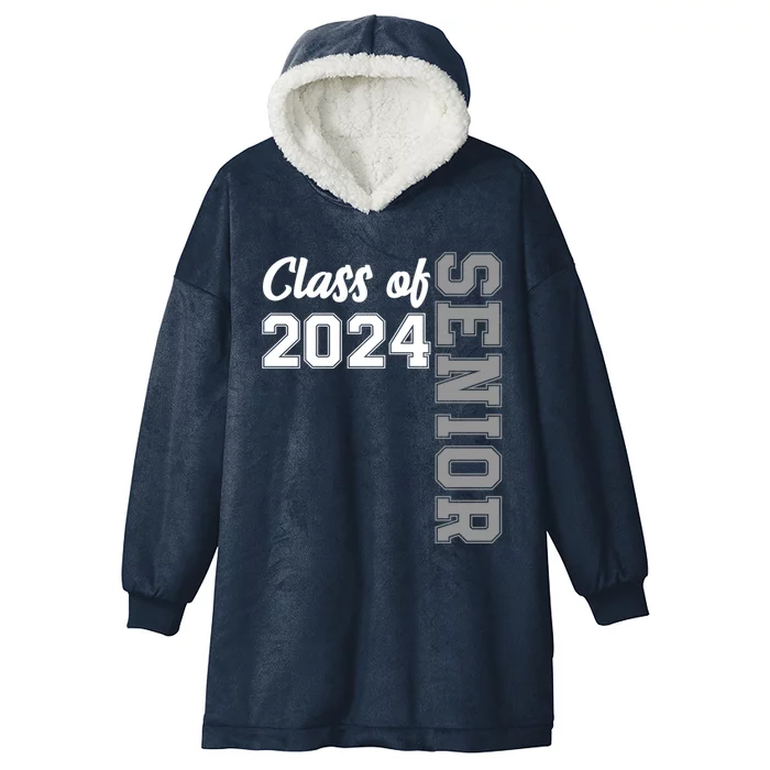 Class Of 2024 Senior 24 Meaningful Gift High School Graduation Party Gift Hooded Wearable Blanket