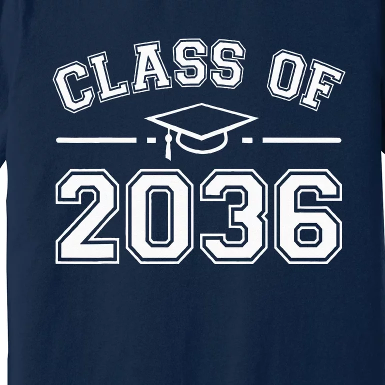 Class Of 2036 Grow With Me First Day Kindergarten Graduation Premium T-Shirt