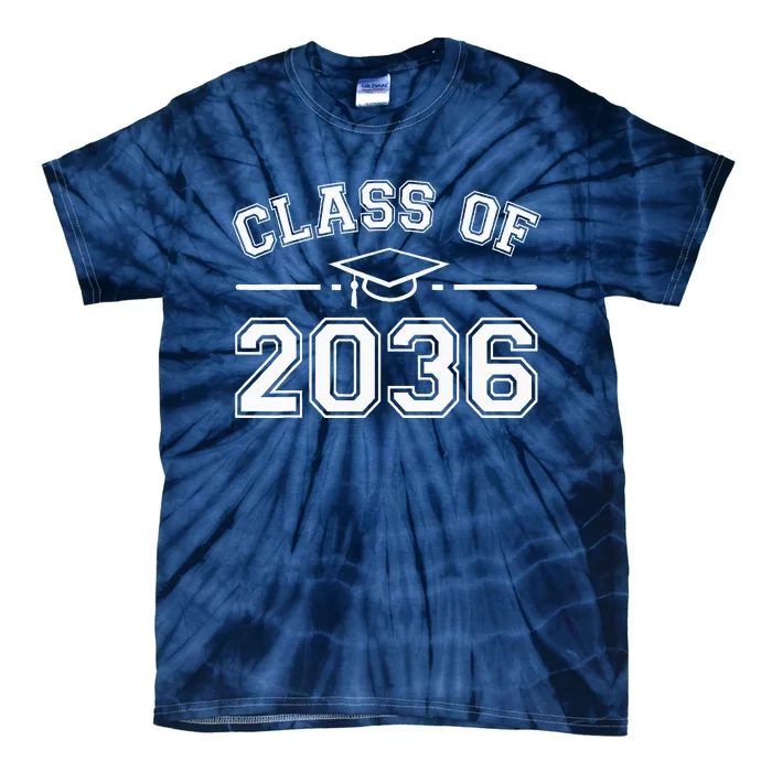 Class Of 2036 Grow With Me First Day Kindergarten Graduation Tie-Dye T-Shirt