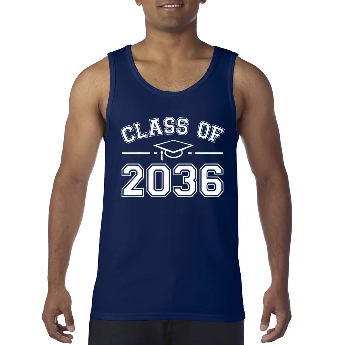 Class Of 2036 Grow With Me First Day Kindergarten Graduation Tank Top