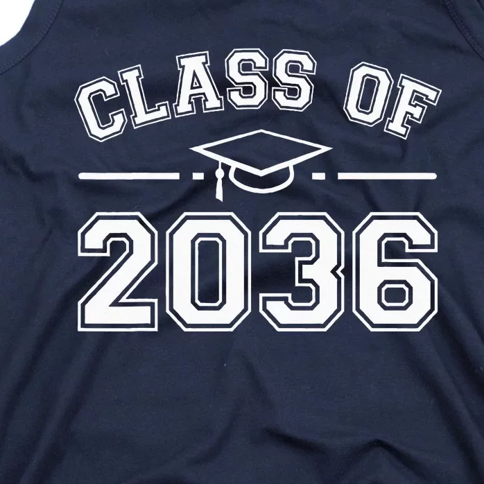 Class Of 2036 Grow With Me First Day Kindergarten Graduation Tank Top