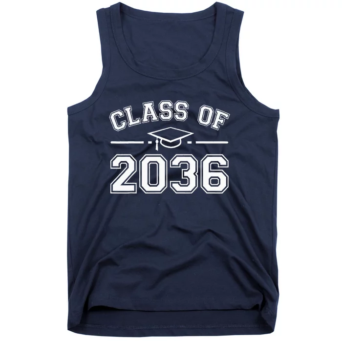 Class Of 2036 Grow With Me First Day Kindergarten Graduation Tank Top