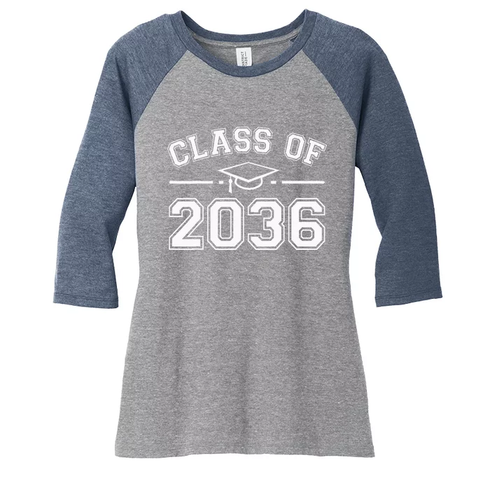 Class Of 2036 Grow With Me First Day Kindergarten Graduation Women's Tri-Blend 3/4-Sleeve Raglan Shirt