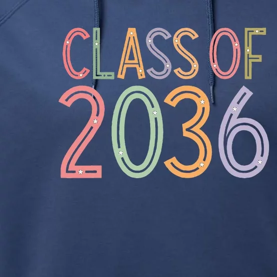 Class Of 2036 Grow With Me Graduation First Day Of School Performance Fleece Hoodie