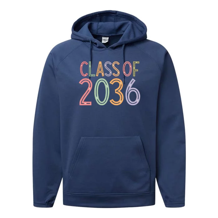 Class Of 2036 Grow With Me Graduation First Day Of School Performance Fleece Hoodie