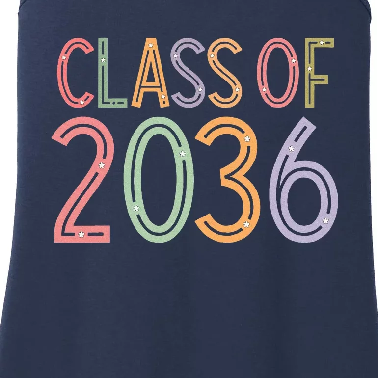 Class Of 2036 Grow With Me Graduation First Day Of School Ladies Essential Tank