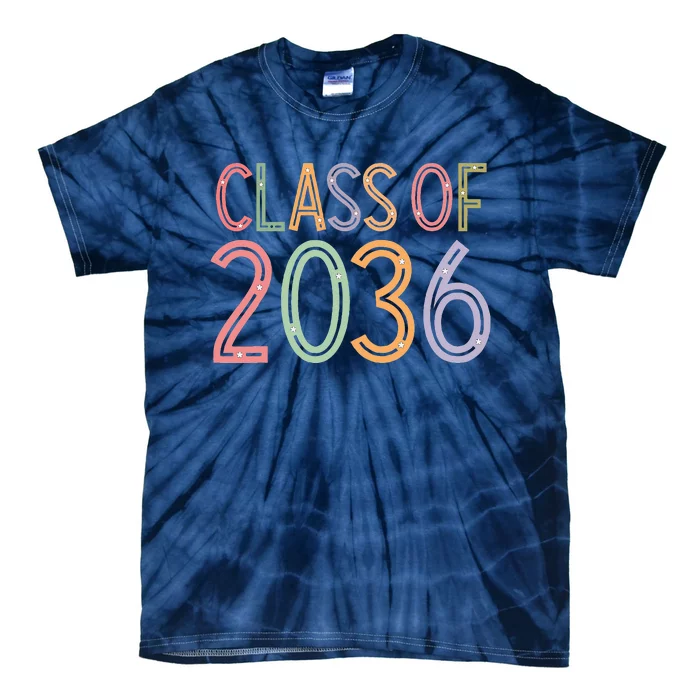 Class Of 2036 Grow With Me Graduation First Day Of School Tie-Dye T-Shirt