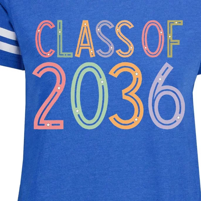 Class Of 2036 Grow With Me Graduation First Day Of School Enza Ladies Jersey Football T-Shirt