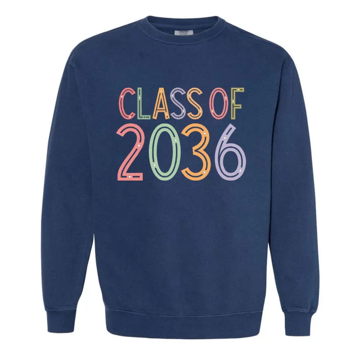 Class Of 2036 Grow With Me Graduation First Day Of School Garment-Dyed Sweatshirt