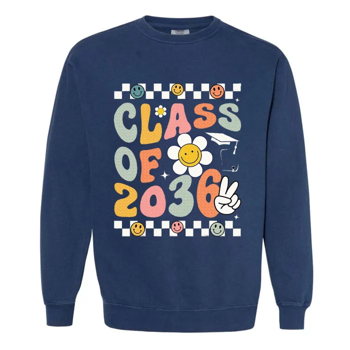 Class Of 2036 First Day Kindergarten Grow With Me Garment-Dyed Sweatshirt