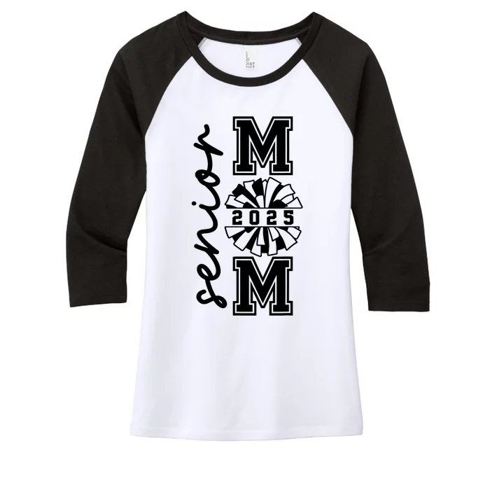 Class Of 2025 Senior Year Cheer Mom Senior 2025 Senior Cheerleader Mom Cheer Women's Tri-Blend 3/4-Sleeve Raglan Shirt