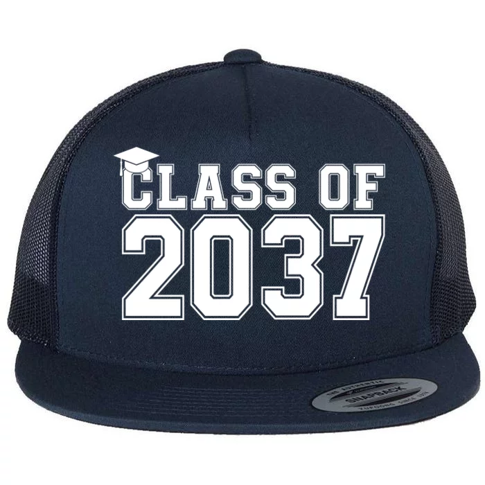 Class Of 2037 Graduation Flat Bill Trucker Hat