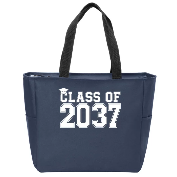 Class Of 2037 Graduation Zip Tote Bag