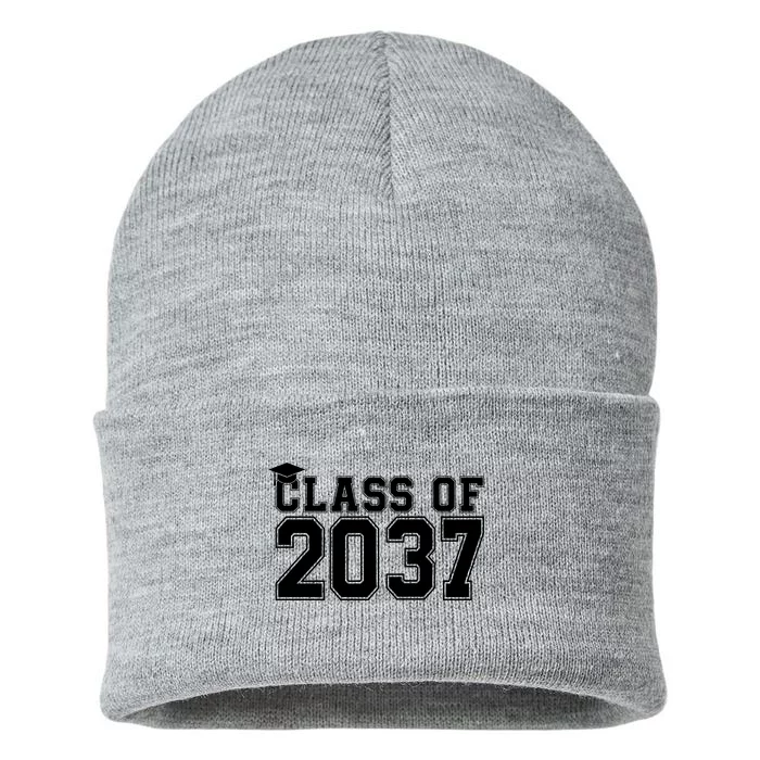 Class Of 2037 Graduation Sustainable Knit Beanie