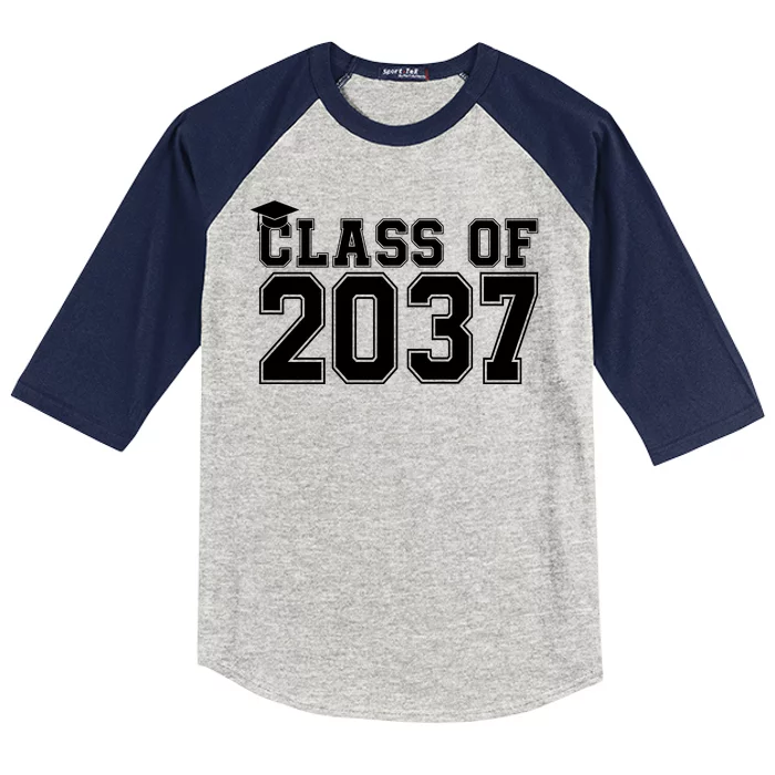 Class Of 2037 Graduation Kids Colorblock Raglan Jersey