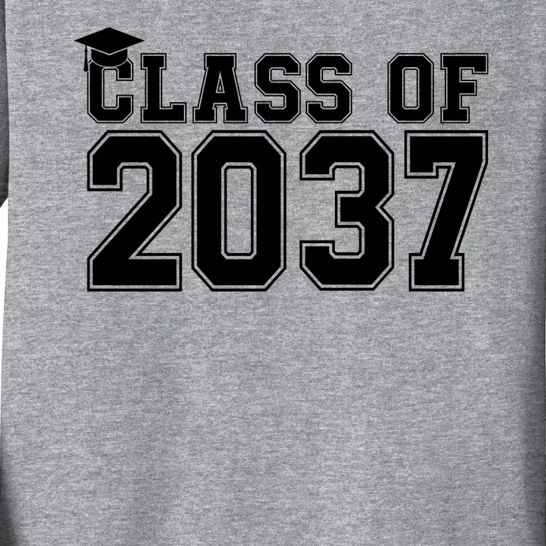 Class Of 2037 Graduation Kids Long Sleeve Shirt