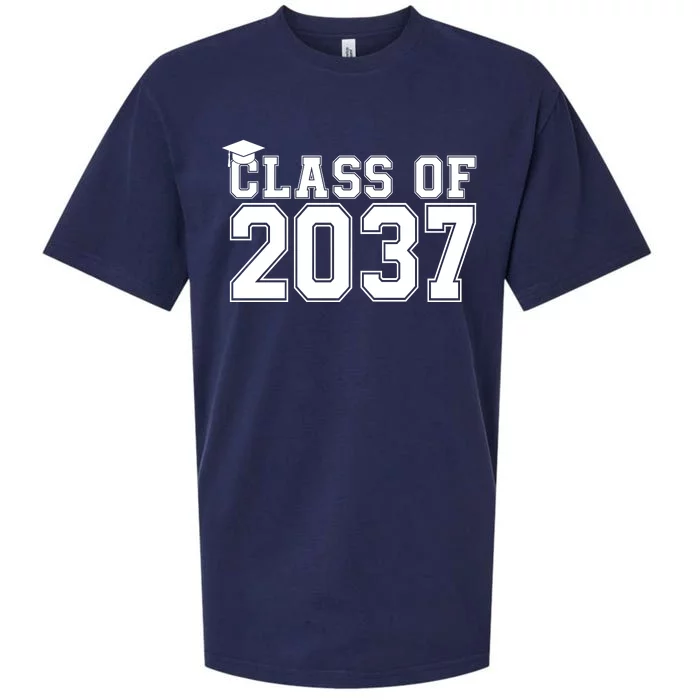 Class Of 2037 Graduation Sueded Cloud Jersey T-Shirt