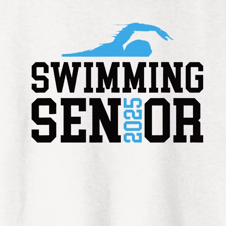 Class Of 2025 Swimming Senior Night Women's Crop Top Tee