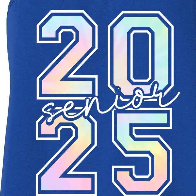 Class Of 2025 Senior Tie Dye Seniors School Cool Gift Women's Racerback Tank