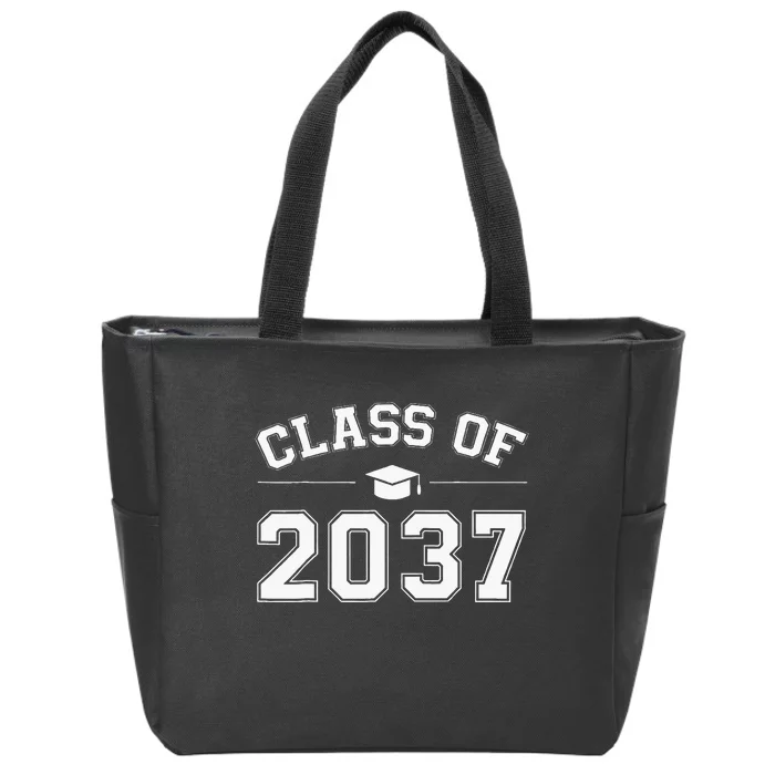 Class Of 2037 Grow With Me First Day Of School Graduation Zip Tote Bag