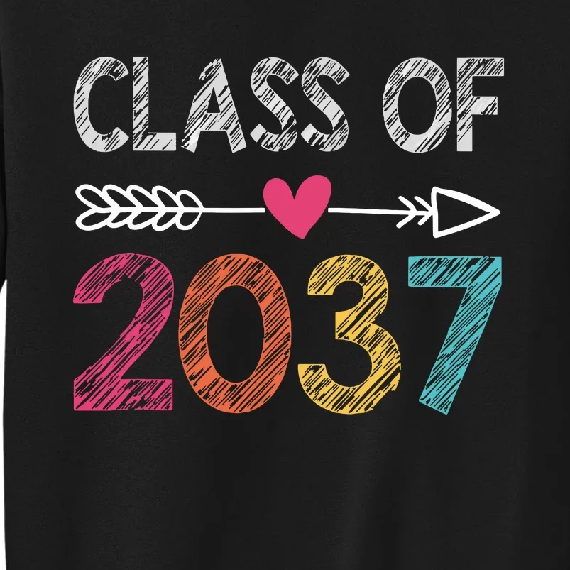 Class Of 2037 Kindergarten Pre K Grow With Me Graduation Sweatshirt