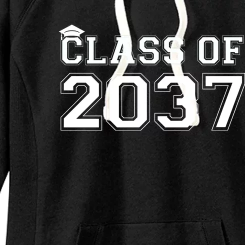 Class Of 2037 Pre K Grow With Me Graduation Women's Fleece Hoodie