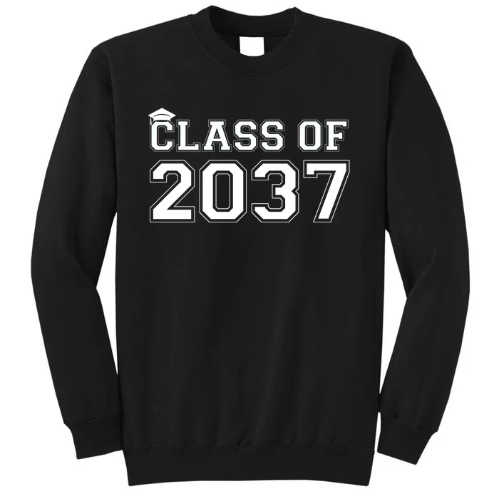 Class Of 2037 Pre K Grow With Me Graduation Tall Sweatshirt