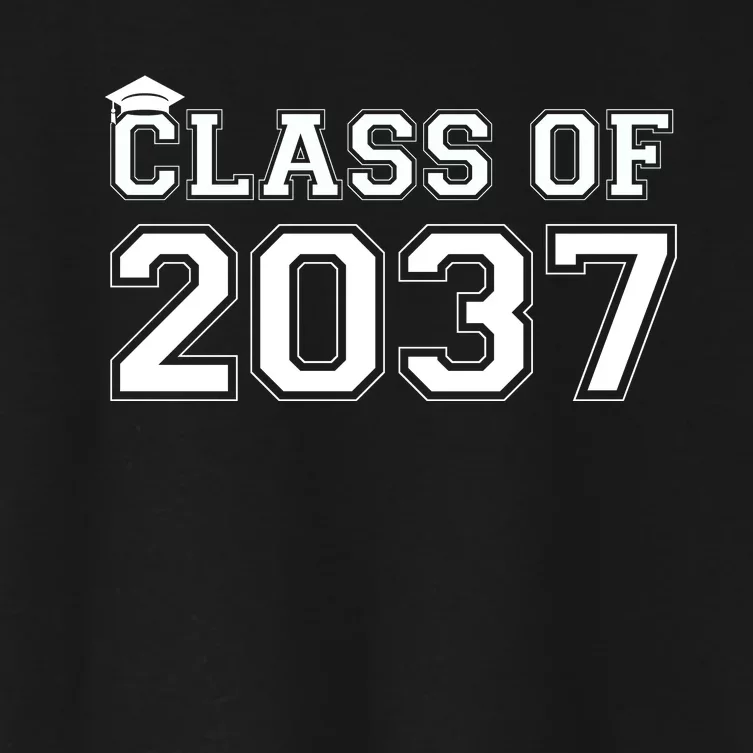 Class Of 2037 Pre K Grow With Me Graduation Women's Crop Top Tee