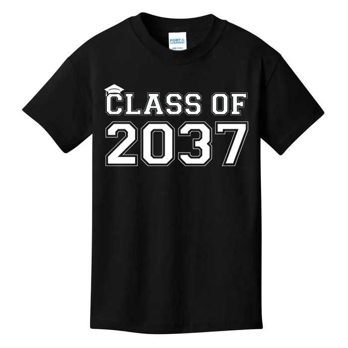 Class Of 2037 Pre K Grow With Me Graduation Kids T-Shirt