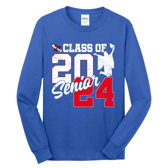 Class Of 2024 Senior 24 Graduation 2024 First Day Of School Gift Tall Long Sleeve T-Shirt