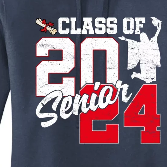 Class Of 2024 Senior 24 Graduation 2024 First Day Of School Gift Women's Pullover Hoodie