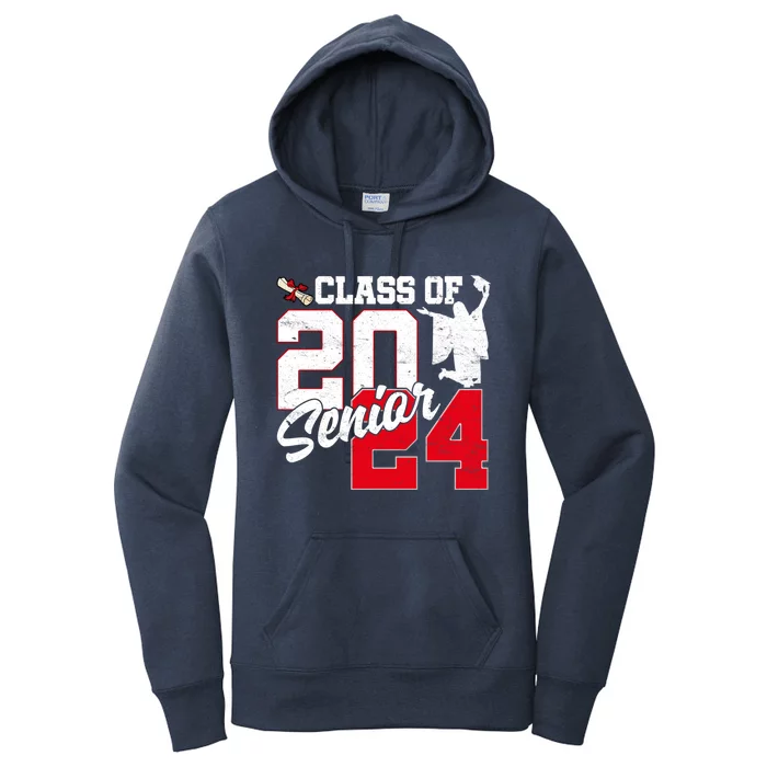 Class Of 2024 Senior 24 Graduation 2024 First Day Of School Gift Women's Pullover Hoodie