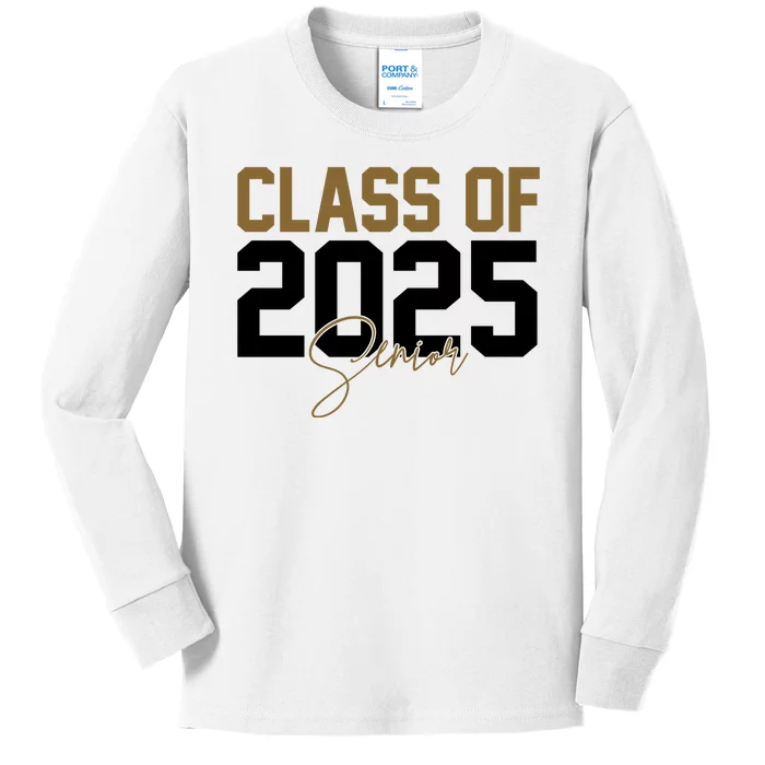 Class Of 2025 Senior Graduation Kids Long Sleeve Shirt