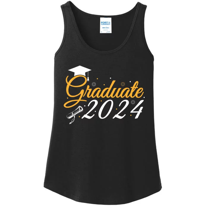 Class Of 2024 Graduate Funny Graduation Ladies Essential Tank