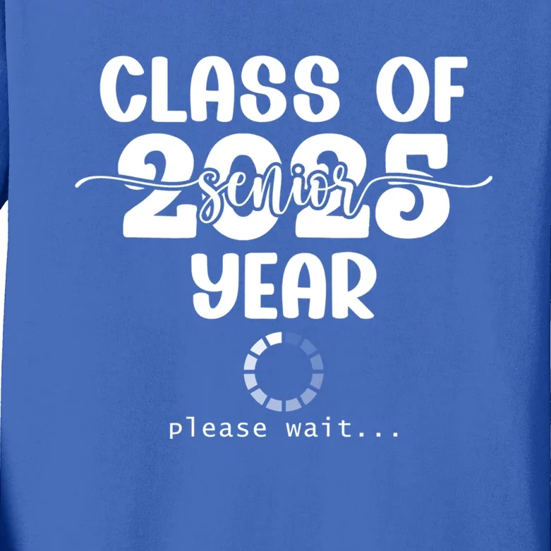 Class Of 2025 Senior Year Loading Funny Senior 2025 Cool Gift Kids Long Sleeve Shirt