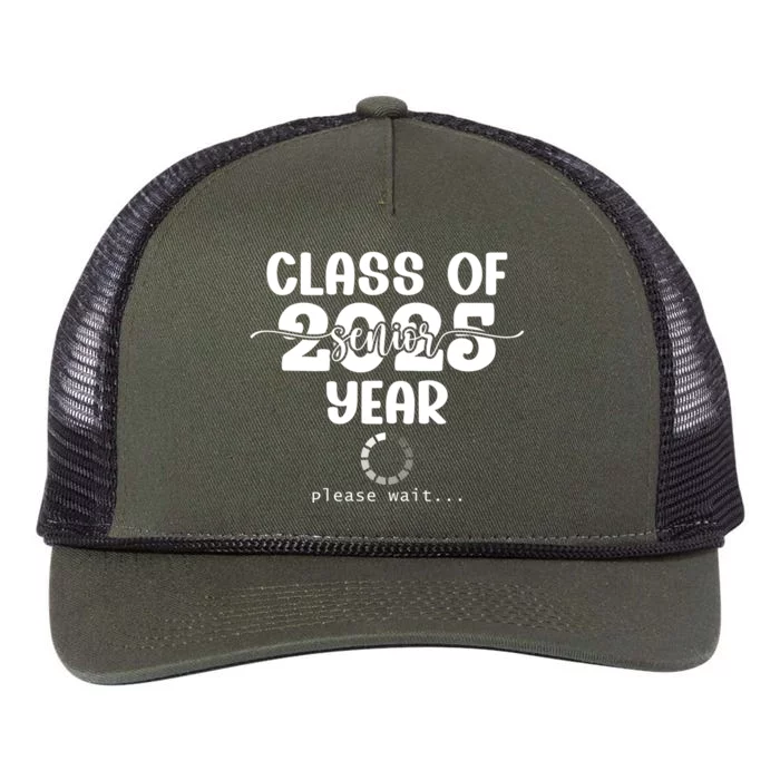 Class Of 2025 Senior Year Loading Funny Senior 2025 Cool Gift Retro Rope Trucker Hat Cap